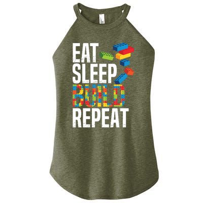 Eat Sleep Build Repeat Building Blocks Bricks Master Builder Women’s Perfect Tri Rocker Tank