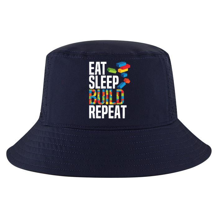 Eat Sleep Build Repeat Building Blocks Bricks Master Builder Cool Comfort Performance Bucket Hat