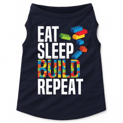 Eat Sleep Build Repeat Building Blocks Bricks Master Builder Doggie Tank