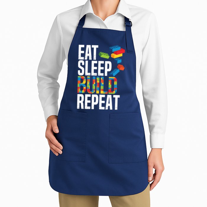 Eat Sleep Build Repeat Building Blocks Bricks Master Builder Apron