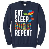 Eat Sleep Build Repeat Building Blocks Bricks Master Builder Sweatshirt