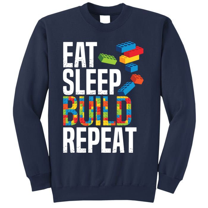 Eat Sleep Build Repeat Building Blocks Bricks Master Builder Sweatshirt