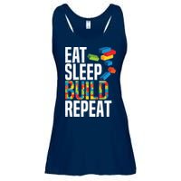 Eat Sleep Build Repeat Building Blocks Bricks Master Builder Ladies Essential Flowy Tank