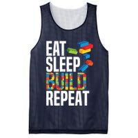 Eat Sleep Build Repeat Building Blocks Bricks Master Builder Mesh Reversible Basketball Jersey Tank