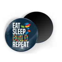 Eat Sleep Build Repeat Building Blocks Bricks Master Builder Magnet
