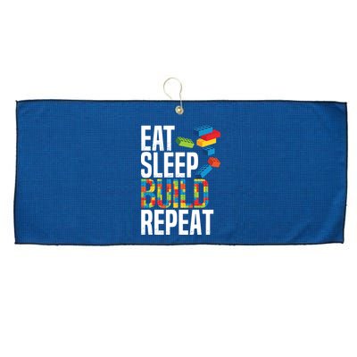 Eat Sleep Build Repeat Building Blocks Bricks Master Builder Large Microfiber Waffle Golf Towel