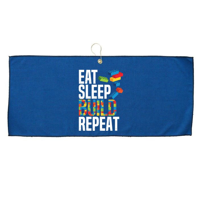 Eat Sleep Build Repeat Building Blocks Bricks Master Builder Large Microfiber Waffle Golf Towel