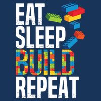 Eat Sleep Build Repeat Building Blocks Bricks Master Builder Poster