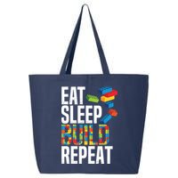 Eat Sleep Build Repeat Building Blocks Bricks Master Builder 25L Jumbo Tote