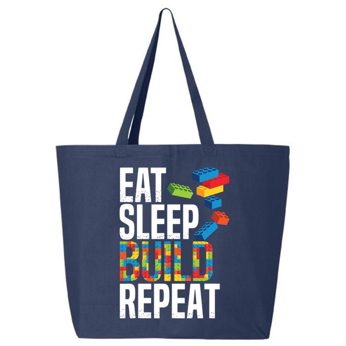 Eat Sleep Build Repeat Building Blocks Bricks Master Builder 25L Jumbo Tote