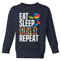 Eat Sleep Build Repeat Building Blocks Bricks Master Builder Toddler Sweatshirt