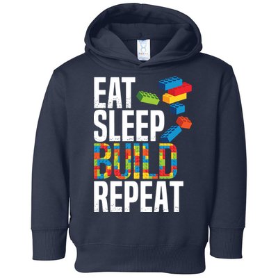Eat Sleep Build Repeat Building Blocks Bricks Master Builder Toddler Hoodie