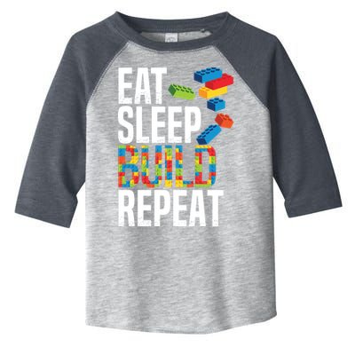 Eat Sleep Build Repeat Building Blocks Bricks Master Builder Toddler Fine Jersey T-Shirt
