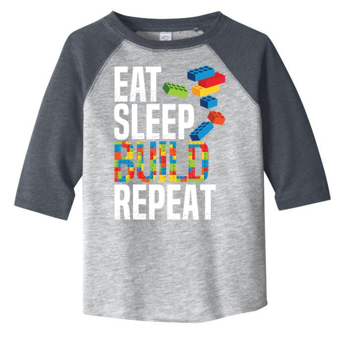 Eat Sleep Build Repeat Building Blocks Bricks Master Builder Toddler Fine Jersey T-Shirt