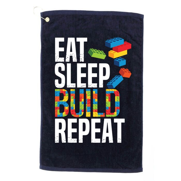 Eat Sleep Build Repeat Building Blocks Bricks Master Builder Golf Towel