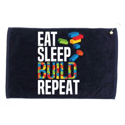 Eat Sleep Build Repeat Building Blocks Bricks Master Builder Grommeted Golf Towel