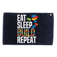 Eat Sleep Build Repeat Building Blocks Bricks Master Builder Grommeted Golf Towel