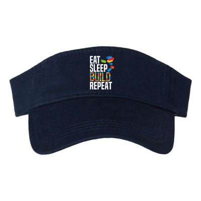 Eat Sleep Build Repeat Building Blocks Bricks Master Builder Visor