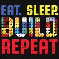 Eat Sleep Build Repeat Building Funny Builders Ladies PosiCharge Tri-Blend Wicking Tank