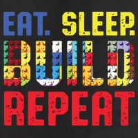 Eat Sleep Build Repeat Building Funny Builders Garment-Dyed Fleece Hoodie