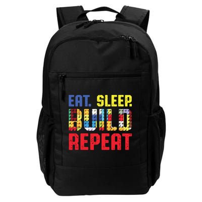Eat Sleep Build Repeat Building Funny Builders Daily Commute Backpack