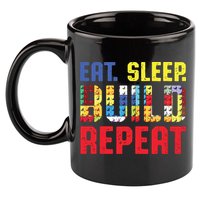 Eat Sleep Build Repeat Building Funny Builders 11oz C Handle Ceramic Mug