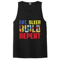 Eat Sleep Build Repeat Building Funny Builders PosiCharge Competitor Tank