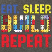 Eat Sleep Build Repeat Building Funny Builders Cotton Canvas Backpack