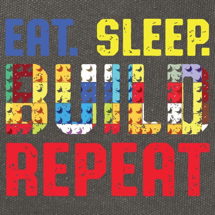 Eat Sleep Build Repeat Building Funny Builders Cotton Canvas Backpack
