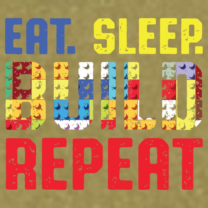 Eat Sleep Build Repeat Building Funny Builders Garment-Dyed Women's Muscle Tee
