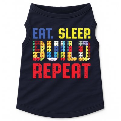 Eat Sleep Build Repeat Building Funny Builders Doggie Tank