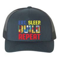 Eat Sleep Build Repeat Building Funny Builders Yupoong Adult 5-Panel Trucker Hat