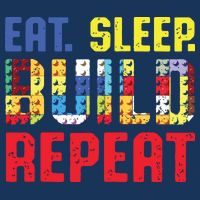 Eat Sleep Build Repeat Building Funny Builders Cooling Performance Crew T-Shirt