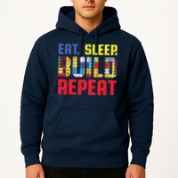 Eat Sleep Build Repeat Building Funny Builders Hoodie