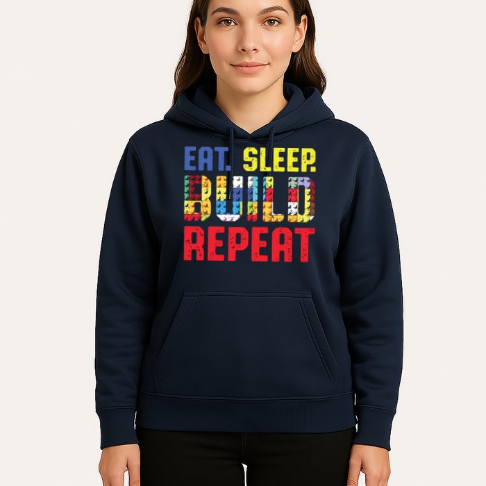 Eat Sleep Build Repeat Building Funny Builders Hoodie