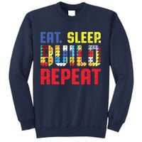 Eat Sleep Build Repeat Building Funny Builders Sweatshirt