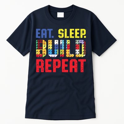 Eat Sleep Build Repeat Building Funny Builders Tall T-Shirt