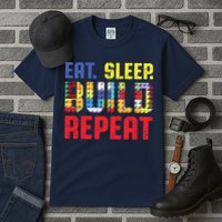 Eat Sleep Build Repeat Building Funny Builders Tall T-Shirt