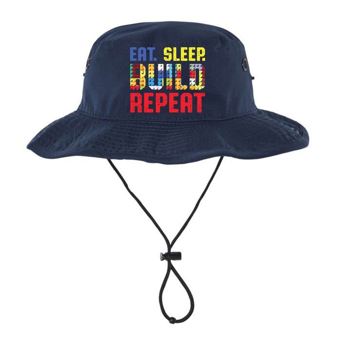 Eat Sleep Build Repeat Building Funny Builders Bucket Hat