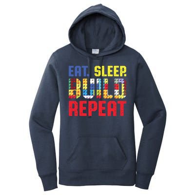 Eat Sleep Build Repeat Building Funny Builders Women's Pullover Hoodie