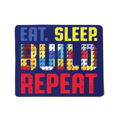 Eat Sleep Build Repeat Building Funny Builders Mousepad