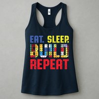 Eat Sleep Build Repeat Building Funny Builders Womens Tank Top