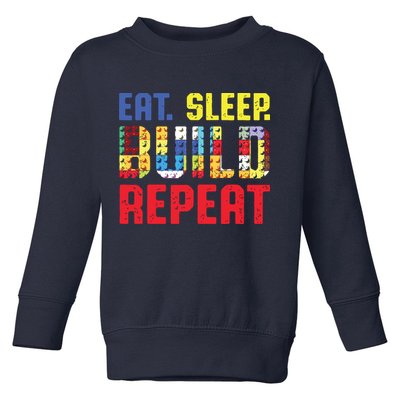 Eat Sleep Build Repeat Building Funny Builders Toddler Sweatshirt