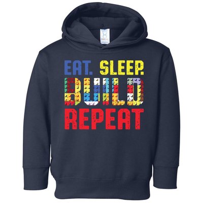 Eat Sleep Build Repeat Building Funny Builders Toddler Hoodie