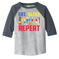 Eat Sleep Build Repeat Building Funny Builders Toddler Fine Jersey T-Shirt