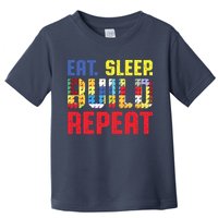 Eat Sleep Build Repeat Building Funny Builders Toddler T-Shirt