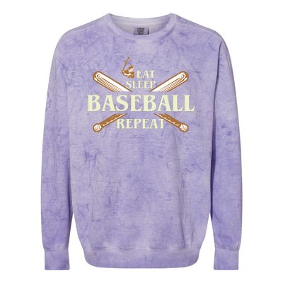 Eat Sleep Baseball Repeat Colorblast Crewneck Sweatshirt