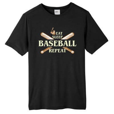 Eat Sleep Baseball Repeat Tall Fusion ChromaSoft Performance T-Shirt