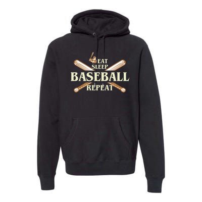 Eat Sleep Baseball Repeat Premium Hoodie