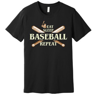 Eat Sleep Baseball Repeat Premium T-Shirt